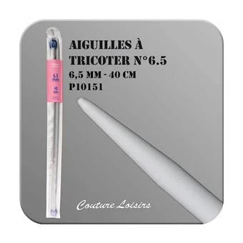 Aiguille à tricoter - 6.5 mm x 40 cm