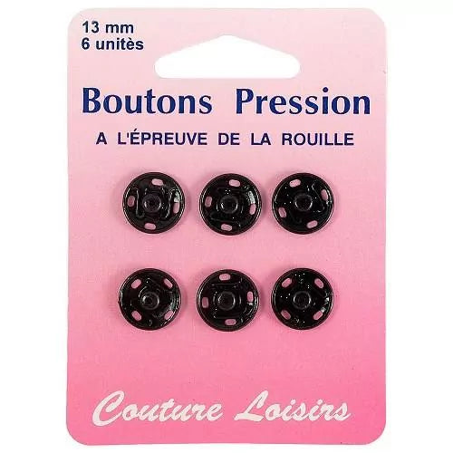 Bouton-pression - 13 mm - Nickel - x6