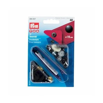 Bouton-pression - Anorak - 15 mm - Laiton - Argenté - x10