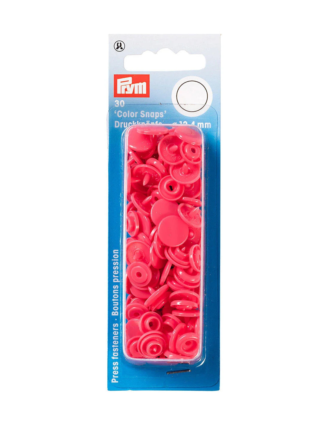 Bouton-pression - "Color Snaps" - 12.4 mm - Plastique - Rouge - x30
