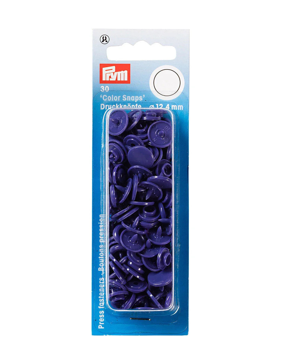 Bouton-pression - "Color Snaps" - 12.4 mm - Plastique - Rouge - x30