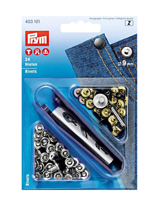 Rivet - 9 mm - Laiton - Argenté - x24