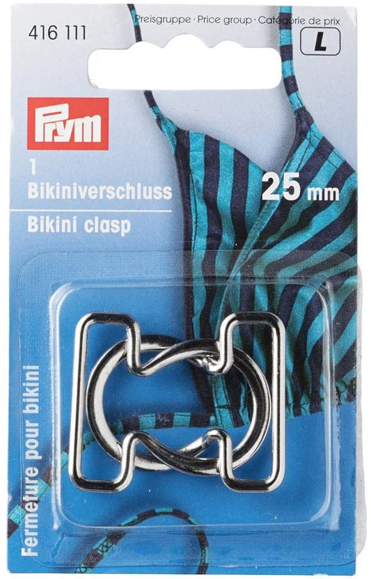 Attache pour bikini - 25 mm - Métal - Argenté