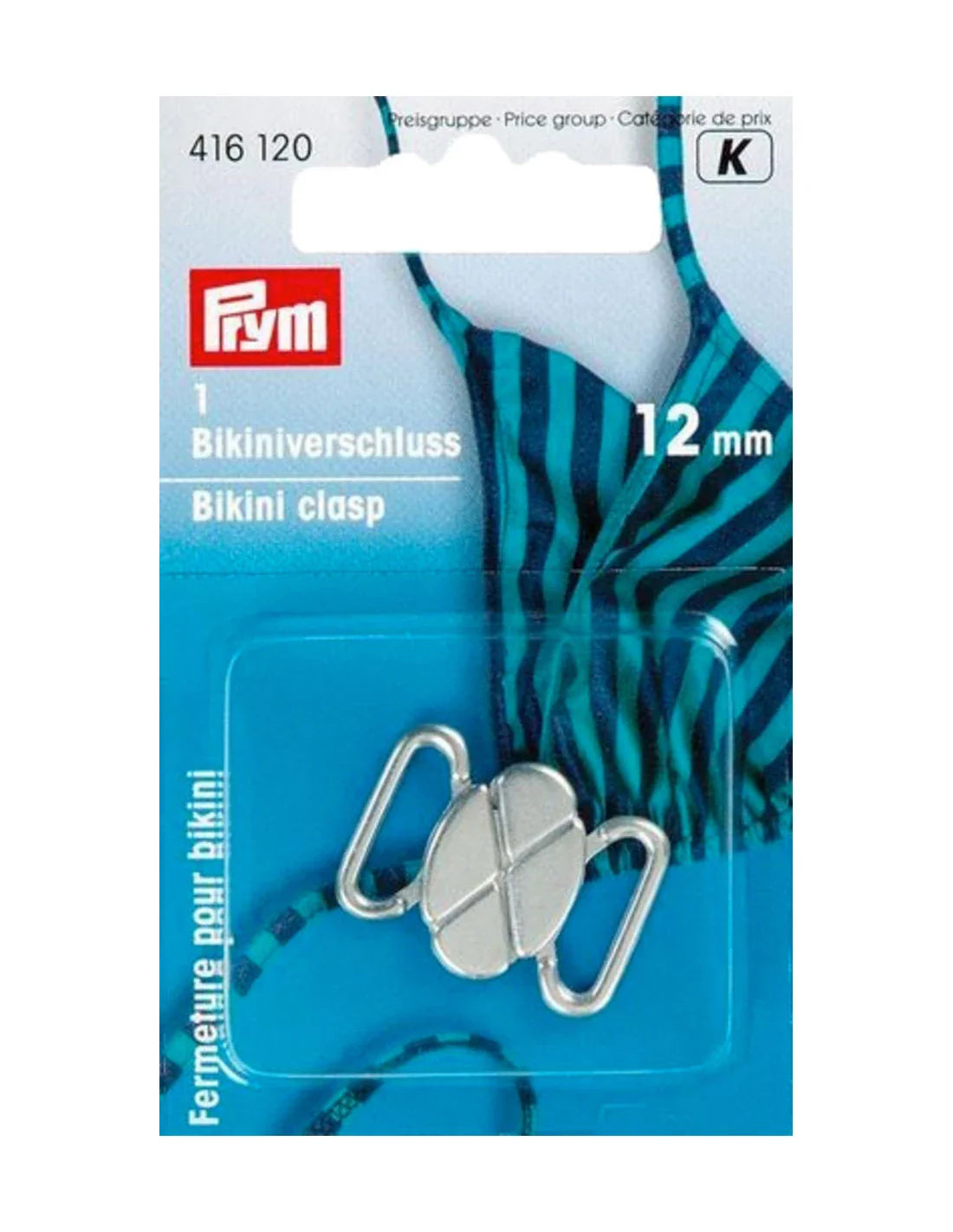 Attache pour bikini - 25 mm - Métal - Argenté