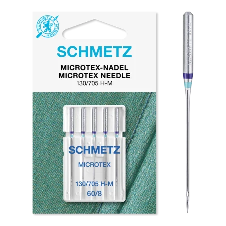 Aiguille - Machine à coudre - "Microtex" - 60/8 - x5