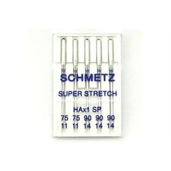 Aiguille - Machine à coudre - Super "Stretch" - Assortiment - 75/11, 90/14 - x5