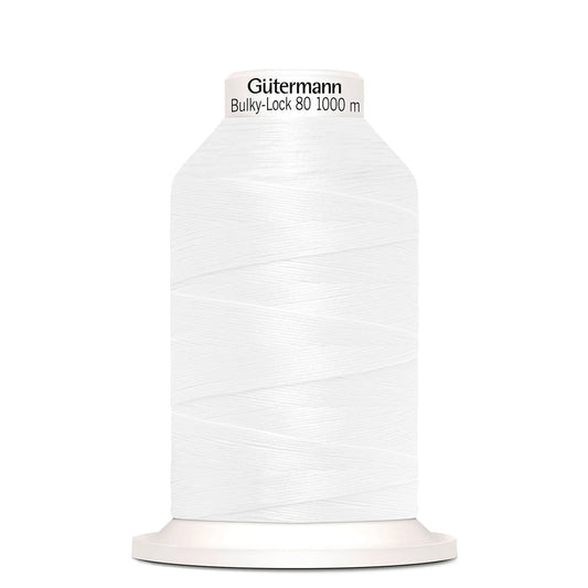 Fil à coudre - Fil mousse - "Bulky-Lock" 80 - 1000 m - Uni - Polyester