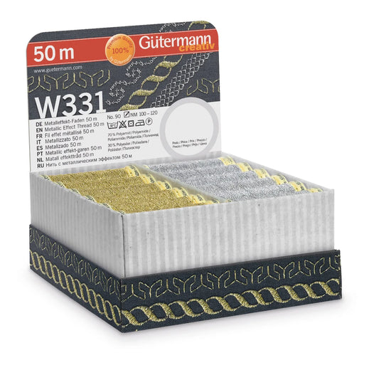 Bobine de fil - Metallisé - 50 m - Polyamide - Multicolore