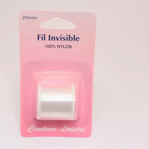 Bobine - fil à coudre - invisible - clair - 200 m