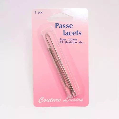 Aiguille enfile - lacet - ruban - elastique- x2