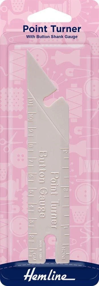 Pointe retourne cols avec jauge incorporée