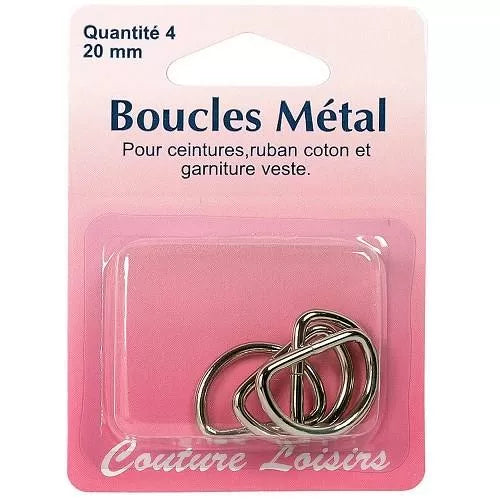 Boucle - Forme "D" - 20 mm - x4