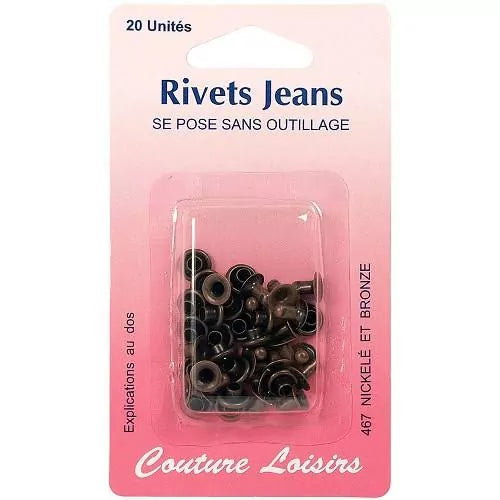 Rivet - "Jeans" - 7 mm - Bronze - x20