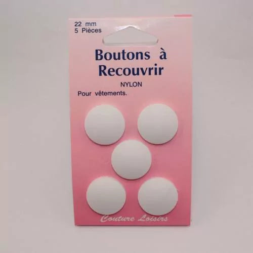 Bouton à recouvrir - 11 mm - Nylon - x6