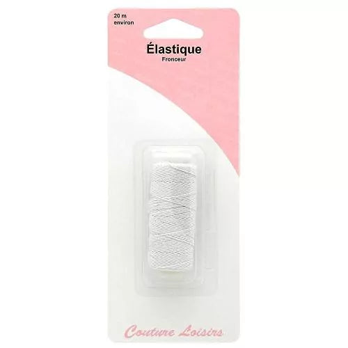 Elastique fronceur - Blanc - 20 m