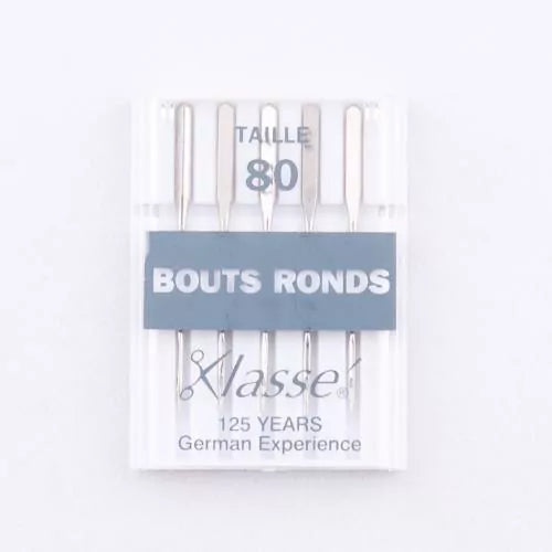 Aiguille - Machine à coudre - Bout rond - 80/12 - x5