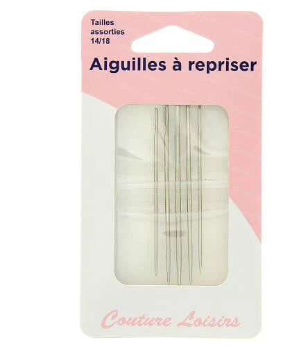 Aiguilles à repriser - numéro 14 - x5 - assortiment