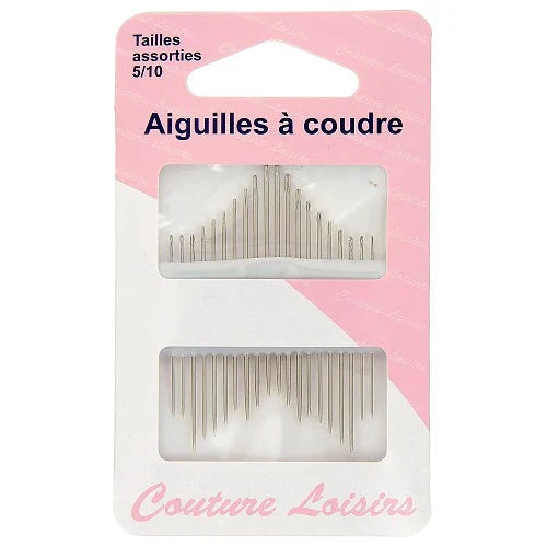 Aiguilles à coudre - numéro 5 à 10 - x20 - assortiment