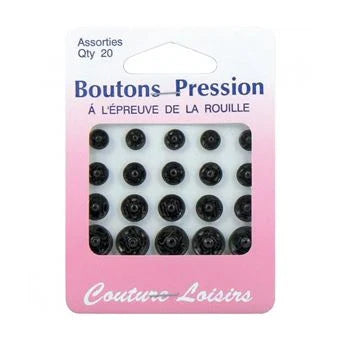 Bouton-pression - Nickel - Assortiment - x20