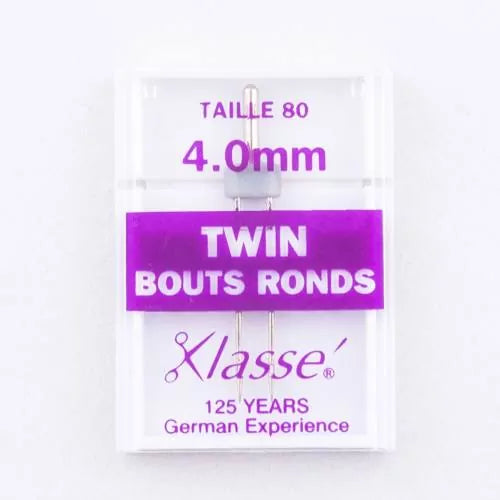 Aiguilles jumelles - Machine à coudre - Bout rond - 3 mm