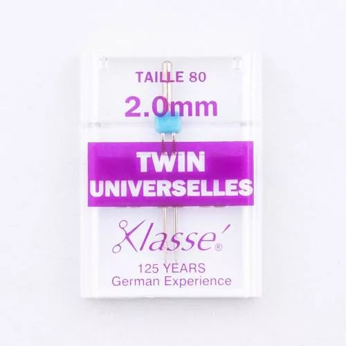 Aiguilles jumelles - Machine à coudre - Universel - 80/12 - 2 mm