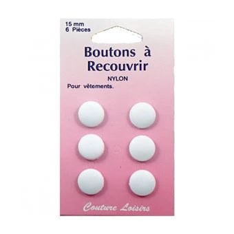 Bouton à recouvrir - 11 mm - Nylon - x6