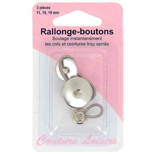 Bouton magique - 11, 15, 19 mm - Métal - x3